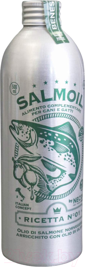 Кормовая добавка для животных Necon Salmoil Ricetta 1 масло лососевое для здоровья почек / NECSR1500
