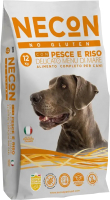 Сухой корм для собак Necon Для взрослых собак всех пород с белой рыбой и рисом / NECN05 (12кг) - 