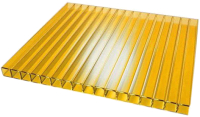 Сотовый поликарбонат TitanPlast T 2100x6000x4мм 0.44кг/м2 (желтый) - 