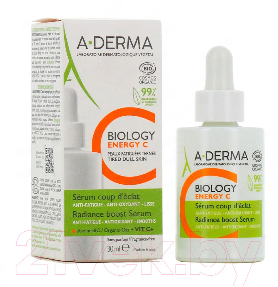 Сыворотка для лица A-Derma Biology Energy C придающая сияние