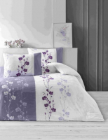 Комплект постельного белья Efor Ranforce Double Floral Violet 160x220 семейный / PB2030-M - 