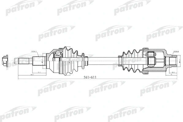 Приводной вал Patron PDS2042