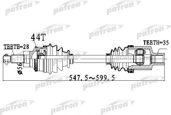 Приводной вал Patron PDS2919