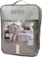 Комплект постельного белья с одеялом Efor Satin Leylak / PB2334-M (сиреневый) - 
