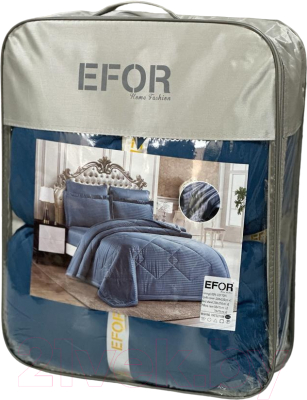 Комплект постельного белья с одеялом Efor Satin Mavi / PB2338-M (синий)