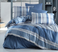 Комплект постельного белья Efor Saten Double Palomar V2 160x220 семейный / PB2170-M (голубой) - 