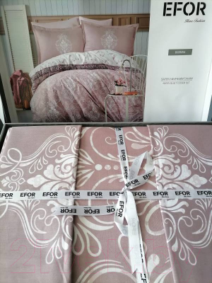 Комплект постельного белья Efor Saten Rodisa Pink V1 евро / PB2206-M