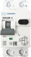 Дифференциальный автомат Wilderness NX10R 1P+N C40 100mA AC 10kA / NX10R-2-040C-100AC - 