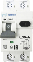 Дифференциальный автомат Wilderness NX10R 1P+N C40 30mA A 10kA / NX10R-2-040C-030A - 