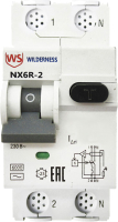 Дифференциальный автомат Wilderness NX6R 1P+N B10 10mA AC 6kA / NX6R-2-010B-010AC - 
