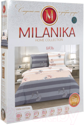 Комплект постельного белья Milanika Настроение 2сп с европростыней (бязь)