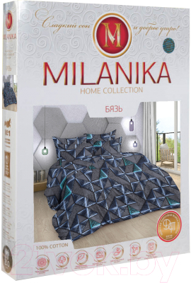 Комплект постельного белья Milanika Неон 2сп с европростыней (бязь)