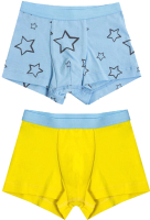 Комплект трусов детских Mark Formelle 413345-2 (р.128-64-57, звезды на голубом/желтый) - 