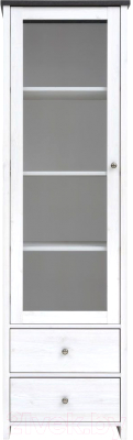Шкаф с витриной Black Red White Порто REG1W2S