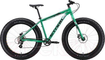 Велосипед STARK Fat 27.3 HD 2024 (18, зеленый/черный/белый)