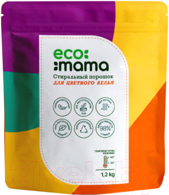 Стиральный порошок Ecomama Для цветного белья (1.2кг)