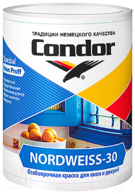 Краска CONDOR Nordweiss 30 (1.1кг, белый)