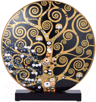 Ваза Goebel Artis Orbis Gustav Klimt Поцелуй / 67-062-67-1 (черный)