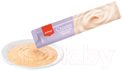 Изображение товара Лакомство для кошек Wanpy Cat Нежное пюре из тунца и краба (25x14г)