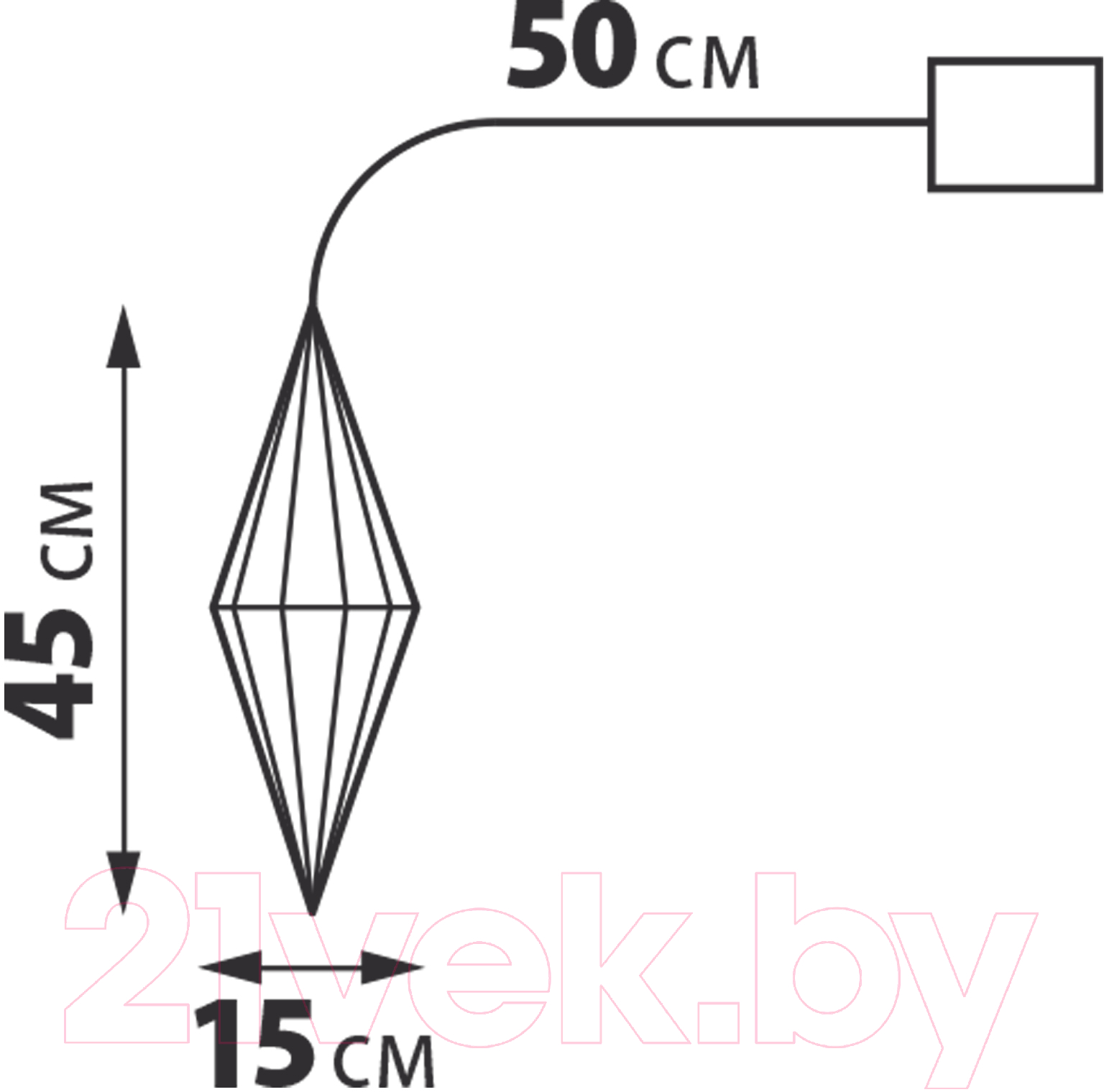 Светодиодная фигура 2D Uniel ULD-R506 3АА Diamond / UL-00011056 — фото 4