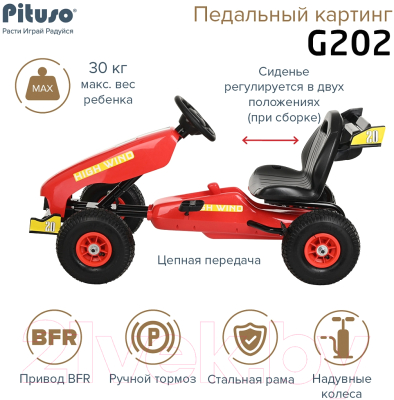 Каталка детская Pituso G202 (красный)