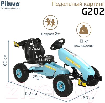 Каталка детская Pituso G202-L (голубой)