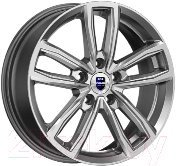 Литой диск K&K Каланг 17x6.5" 5x114.3мм DIA 67.1мм ET 45мм Дарк платинум