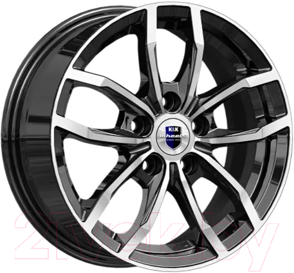 Литой диск K&K Фрост 15x6.5" 5x114.3мм DIA 67.1мм ET 42мм Алмаз черный