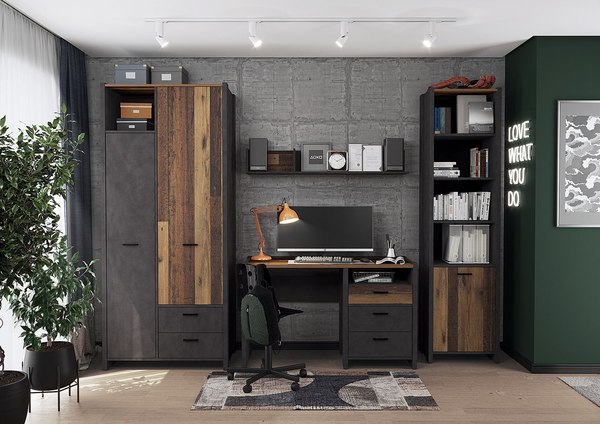 Полка Black Red White Kristoff POL/130 (матера/старый стиль)