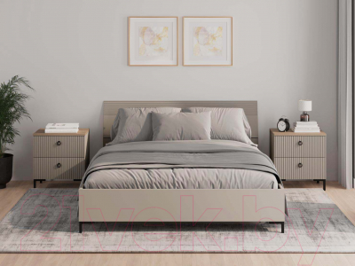 Двуспальная кровать Black Red White Domenica LOZ160x200 с подъемным механизмом (глиняный серый)