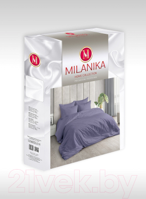 Комплект постельного белья Milanika Фиалка евро (поплин г/к)
