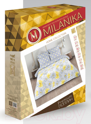 Комплект постельного белья Milanika Маргарита семейный (поплин)