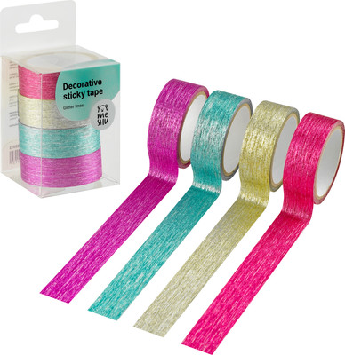 Набор лент декоративных Meshu Glitter Lines / MS_55913 (4шт) -