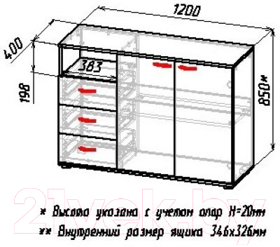 Тумба Мебель-Класс Дрезден (белый/дуб сонома)