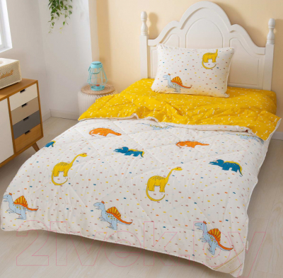 Комплект постельного белья с одеялом Sofi de Marko Дино / Дет-Ком-27 (желтый)