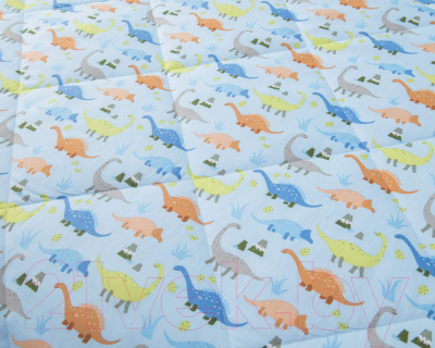 Комплект постельного белья с одеялом Sofi de Marko Динозаврики / Дет-Ком-76 (голубой)