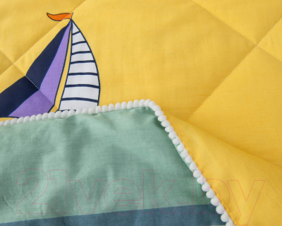 Комплект постельного белья с одеялом Sofi de Marko Кораблики / Дет-Ком-78 (желтый)