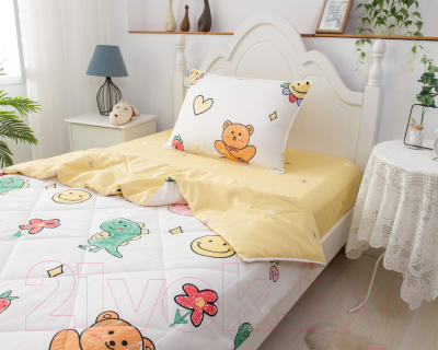 Комплект постельного белья с одеялом Sofi de Marko Смайл / Дет-Ком-74 (желтый)