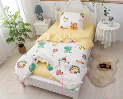 Комплект постельного белья с одеялом Sofi de Marko Смайл / Дет-Ком-74 (желтый)