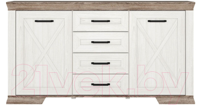 Тумба Black Red White Marselle KOM2D4S