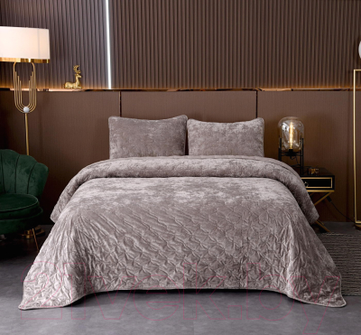 Набор текстиля для спальни Sofi de Marko Алира 160х220 / Пок-Ал-160х220б (бежевый)