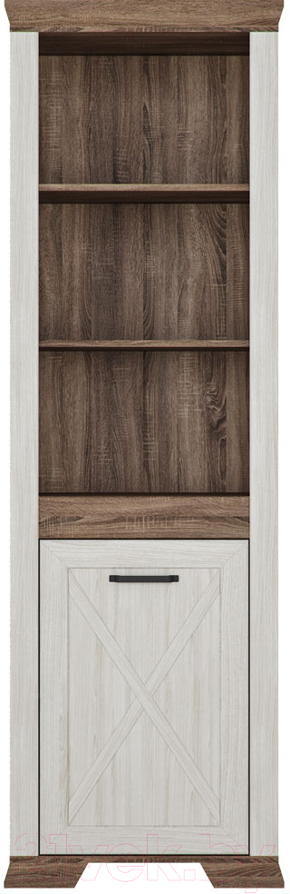 Шкаф Black Red White Marselle REG1DL (ясень снежный/дуб сонома темный)