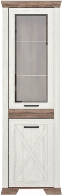 Шкаф с витриной Black Red White Marselle REG1W1DP