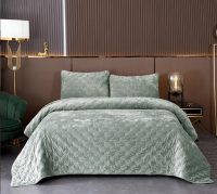 Набор текстиля для спальни Sofi de Marko Алира 240x260 / Пок-Ал-240x260из (изумрудный) - 