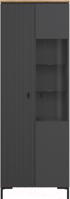 Шкаф с витриной Black Red White San Gimignano REG1D1W