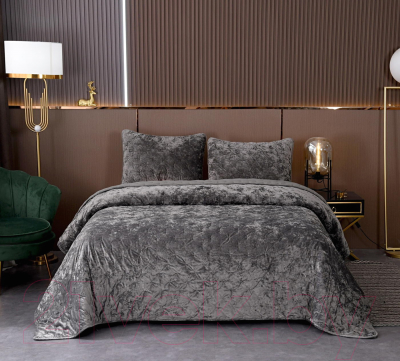 Набор текстиля для спальни Sofi de Marko Алира 240x260 / Пок-Ал-240x260с (стоун)