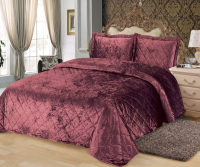 Набор текстиля для спальни Sofi de Marko Галаксия 240х260 / Пок-Г204-240х260 (бордовый) - 
