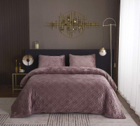 Набор текстиля для спальни Sofi de Marko Селена 240х260 / Пок-СЛпр-240х260 (пепельно-розовый) - 
