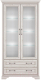 Шкаф с витриной Black Red White Stylius B169-REG2W2S с подсветкой (лиственница сибирская) - 
