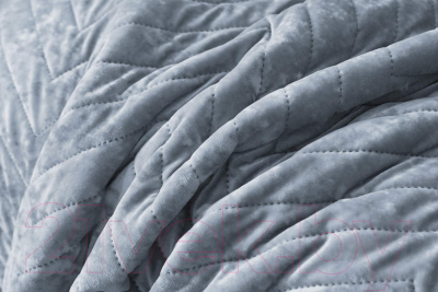 Набор текстиля для спальни Sofi de Marko Фернанд 240х260 / Пок-Фр-240х260сг (серый/голубой)